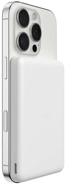 Фото: Батарея універсальна Belkin BoostCharge Slim Magnetic 5000mAh 15W White (BPD010HQWH) № 11 | KTC