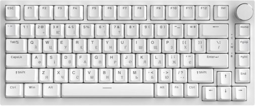 Клавіатура Ajazz AK820 Red Switch ENG/UKR USB White (AK820-R-W)