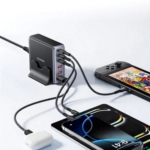 Зарядний пристрій Essager Engine 85W Desktop Charging Station Black (EZC85W-SXB0G-Z)