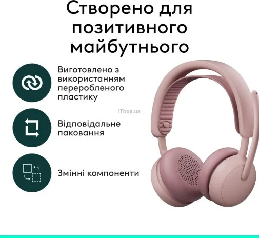 Фото: Гарнітура Logitech Zone Wireless 2 ES Rose (981-001510) № 26 | KTC