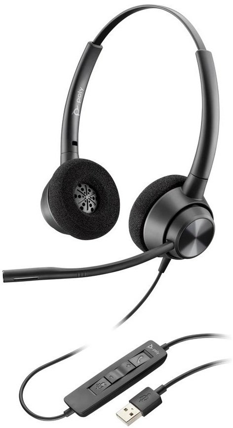 Гарнітура накладна Poly EncorePro 320 USB-A Stereo, Black