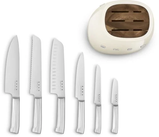 Фото: Набір ножів Smeg Retro Style 6pcs Creamy (KBSF02CR) № 12 | KTC