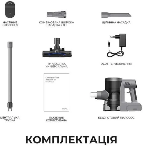 Фото: Ручний бездротовий пилосос Mova S1 (V2594E) № 13 | KTC