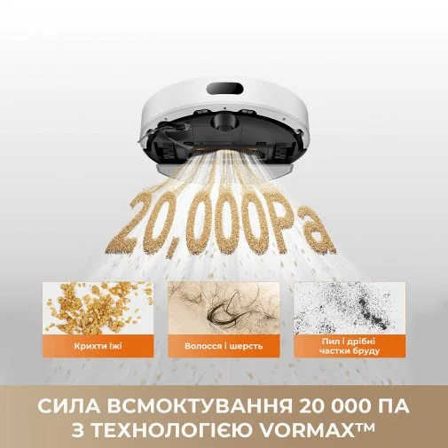 Фото: Робот-пилосос Dreame Bot F20 White (RLF41GA-Wh) № 25 | KTC