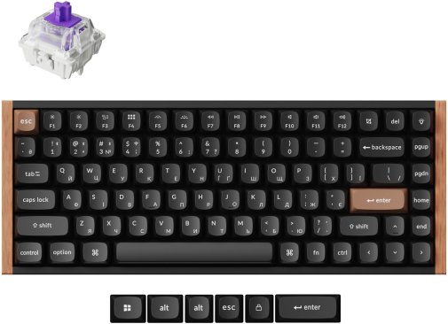 Клавіатура Keychron K2 HE Gateron Magnetic Switch RGB Black (K2H-F1-UA)