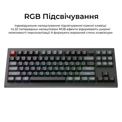 Фото: Клавіатура Keychron V3 Ultra Keychron Red Switch RGB Black (V3U-D1-UA) № 29 | KTC