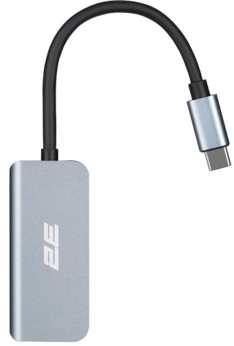 Хаб Type-C 2E W2680 USB/Type-C/HDMI, Grey