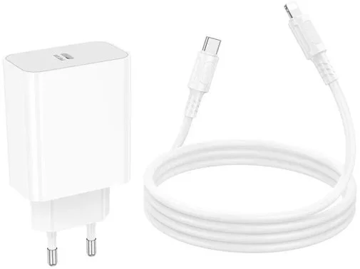 Фото: Зарядний пристрій BOROFONE BA107A Stellar 30W White with Type-C/Lighthing (6941991125355) № 10 | KTC