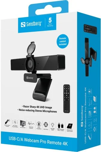 Фото: Web-камера Sandberg USB-C/A Webcam Pro Remote 4K (134-45) № 18 | KTC