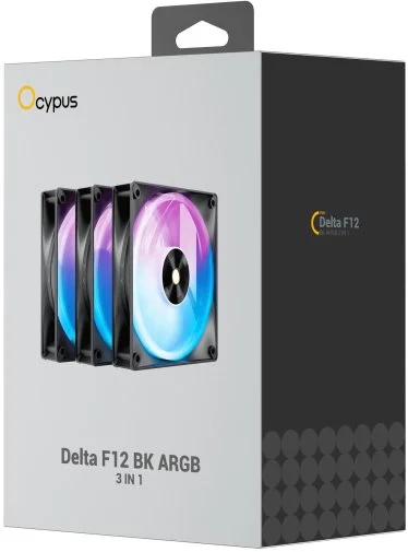 Фото: Кулер Ocypus Delta F12 ARGB Black 3pcs (DELTA-F12-BK3AM00X-GL) № 16 | KTC