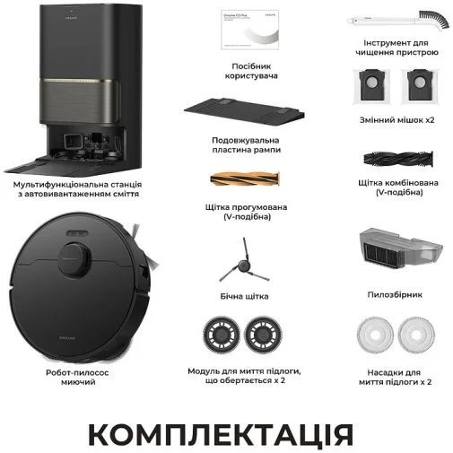 Фото: Робот-пилосос Dreame L50s Pro Ultra Black (RLL88HE-Bl) № 19 | KTC