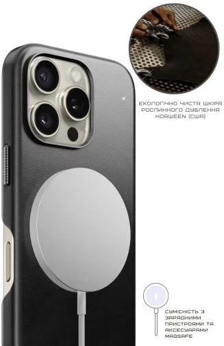 Фото: Чохол Nomad for Apple iPhone 16 Pro Max - Traditional Leather Black (NM01388685) № 15 | KTC