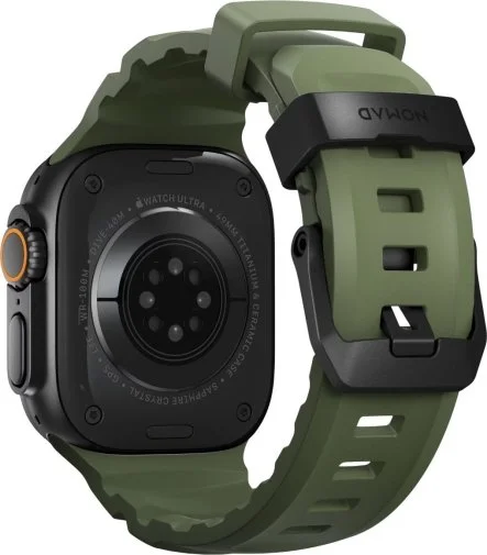 Фото: Ремінець Nomad for Apple Watch 46mm/49mm - Rocky Point Band Black Titanium Hardware Forest (NM014797858) № 16 | KTC