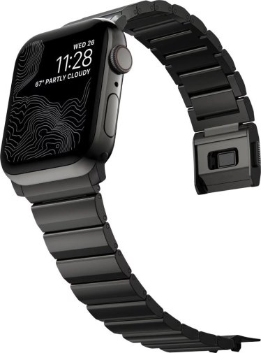 Ремінець Nomad for Apple Watch 46/49mm - Steel Graphite Hardware Graphite (NM1A41BXS0)