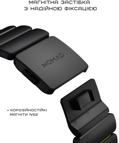 Ремінець Nomad for Apple Watch 46/49mm - Stratos Black Hardware Volt (NM011130858)