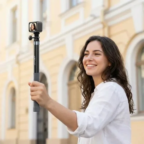 Фото: Селфі монопод Acefast E38 1.2m Carbon Fiber Telescopic Selfie Stick Gray/Black (6974316286028) № 16 | KTC