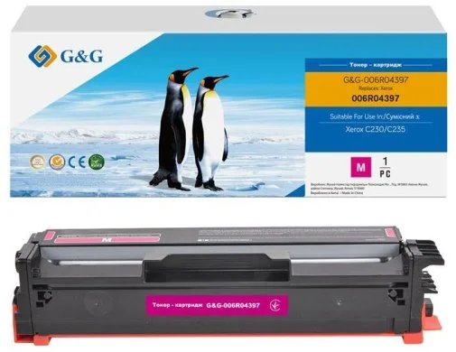 Фото: Сумісний картридж G&G for Xerox C230/C235 Magenta 2.5k (G&G-006R04397) № 2 | KTC