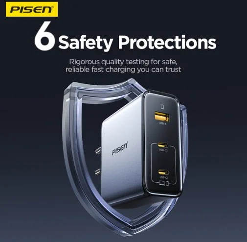 Фото: Зарядний пристрій Pisen BOLT Pro PD 100W Black (TP-C67) № 23 | KTC
