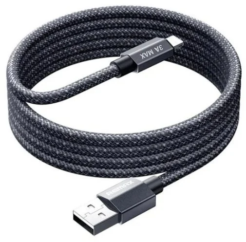 Фото: Кабель Remax Phantom Series CB01 3A AM / Lightning 1.2m Black (6954851235064) № 3 | KTC