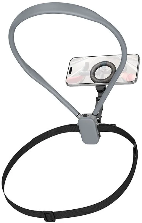 Фото: Універсальний тримач Hoco K31 Campo magnetic neck-hanging holder Black Gray (6942007664646) № 11 | KTC