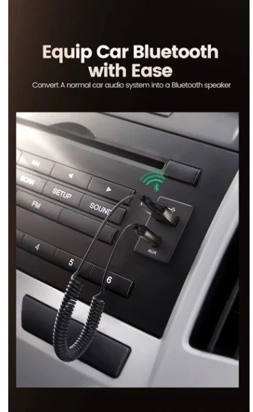 Фото: Bluetooth-ресивер UGREEN Audio Adapter CM309 Car Receiver Aux Space Gray (CM309/70601) № 9 | KTC