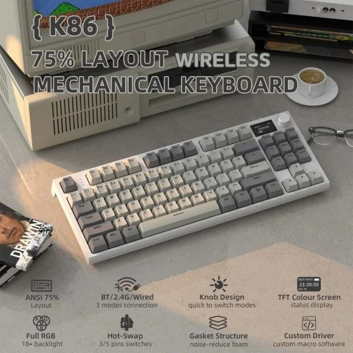 Фото: Клавіатура Attack Shark K86 Business Gray (K86BG_AS) № 19 | KTC