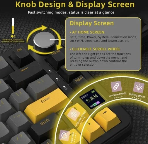 Фото: Клавіатура Attack Shark X85 Pro ENG/UKR WL/BT/USB Star Black (X85PROSB_AS) № 14 | KTC