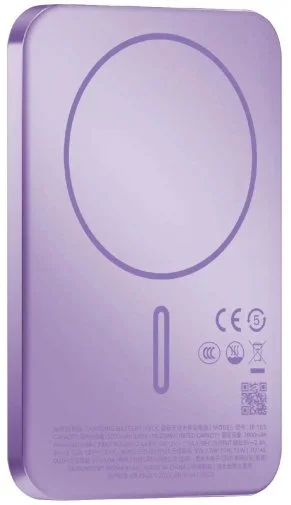 Фото: Батарея універсальна Momax 1-Power Pass 5000mAh 20W / Qi 15W Purple (IP165U) № 16 | KTC