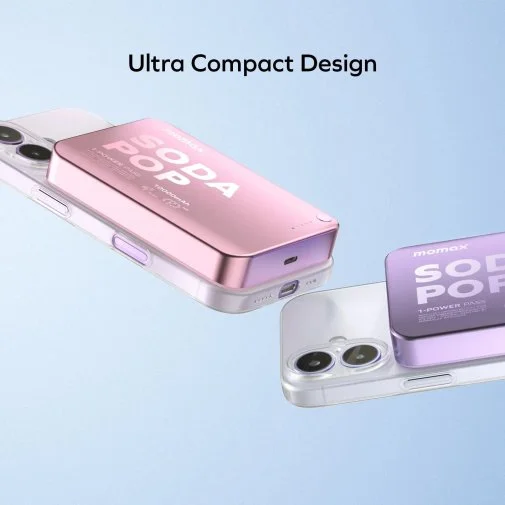 Фото: Батарея універсальна Momax 1-Power Pass 10000mAh 20W / Qi 15W Purple (IP166U) № 28 | KTC