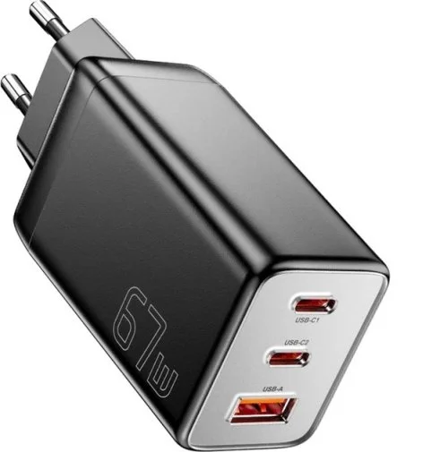 Фото: Зарядний пристрій Essager Ranges GaN 67W Black (ECT67W-LJB01-Z) № 11 | KTC