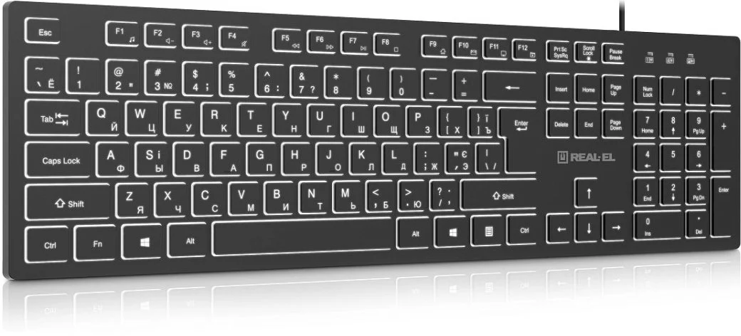 Фото: Клавіатура Real-EL RK-7050 Black (EL123100054) № 13 | KTC