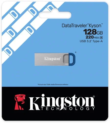Фото: Флешка USB Kingston DataTraveler Kyson 128Gb Silver (DTKNG2/128GB) № 7 | KTC