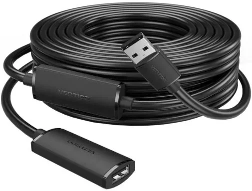 Фото: Кабель Vention CBKBQ USB 2.0 AM / AF 20m Active Black № 12 | KTC