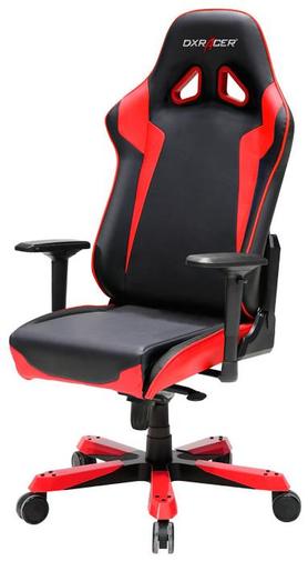 Крісло ігрове DXRACER SENTINEL OH/SJ0/NR чорне з червоними вставками