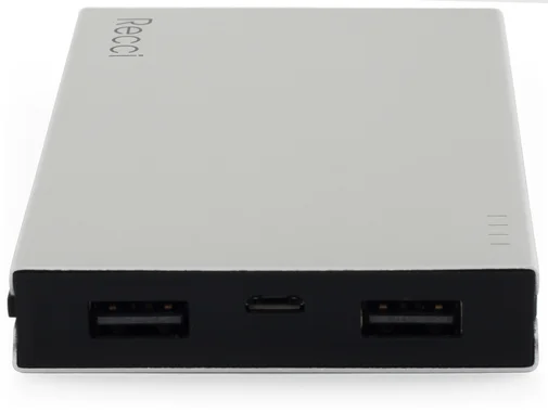 Фото: Батарея універсальна Recci Turbo PowerBank RT-8000 сріблястий № 6 | KTC