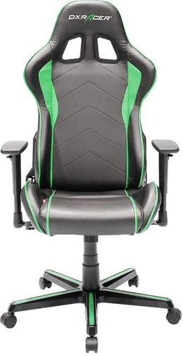 Крісло для геймерів DXRACER FORMULA OH/FH08/NE чорне з зеленими вставками