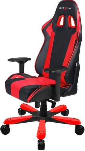 Крісло для геймерів DXRACER KING OH/KS06/NR чорне з червоними вставками