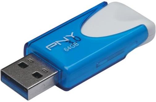 Флешка USB PNY Attache 4 64 (FD64ATT430-EF) синій