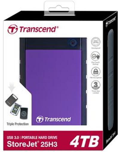 Зовнішній жорсткий диск Transcend StoreJet 25H3 4TB TS4TSJ25H3P Purple