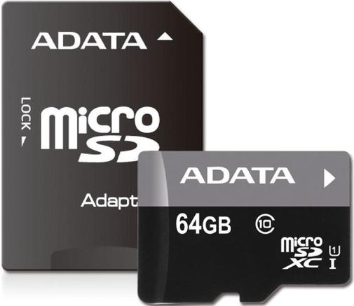 Карта пам'яті A-Data Micro SDHC 64GB AUSDX64GUICL10-RA1