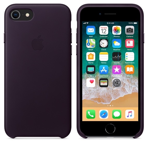 Чохол Apple for iPhone 7 - Leather Case Dark Aubergine (MQHD2ZM/A)