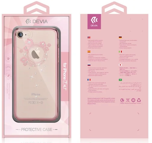 Фото: Чохол Devia for iPhone 7/8/SE - Crystal Garland Rose Gold № 7 | KTC