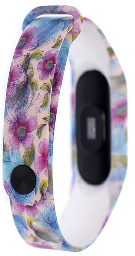 Фото: Ремінець для фітнес браслету Mijobs Xiaomi Mi Band 2 Фіалки № 5 | KTC