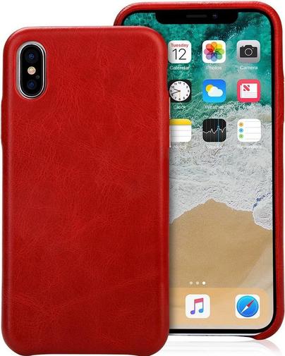 Чохол JISON for iPhone X - Leather Case Red (JS-IPX-05A30)