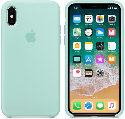 for iPhone X Silicone Case - Marine Green