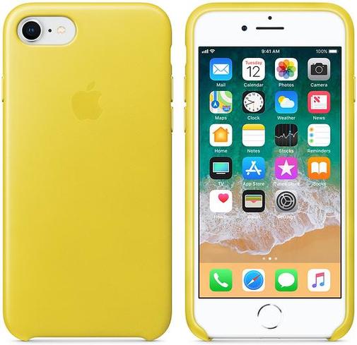 for  iPhone 7/8 - Leather Case Spring Yellow