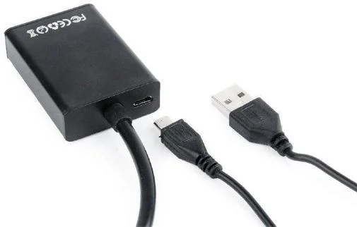 Фото: Перехідник Cablexpert VGA / HDMI Black (A-VGA-HDMI-01) № 6 | KTC