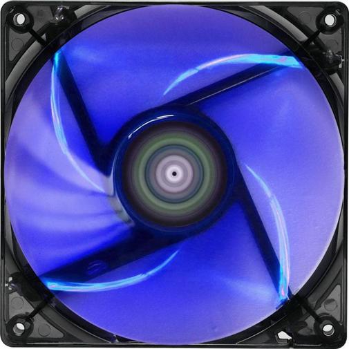 Кулер для корпуса 120x120x25mm Aerocool Lightning LED 120, 1200 об/хв, 22.5 дБ, Blue, Retail