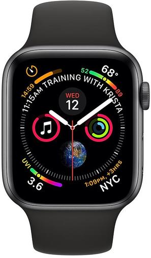 Смарт годинник Apple Watch Series 4 GPS 44mm Space Grey Aluminium with Black Sport Band