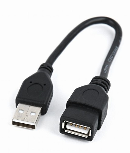 Кабель Cablexpert Premium AM / AF 15cm (CCP-USB2-AMAF-0.15M)